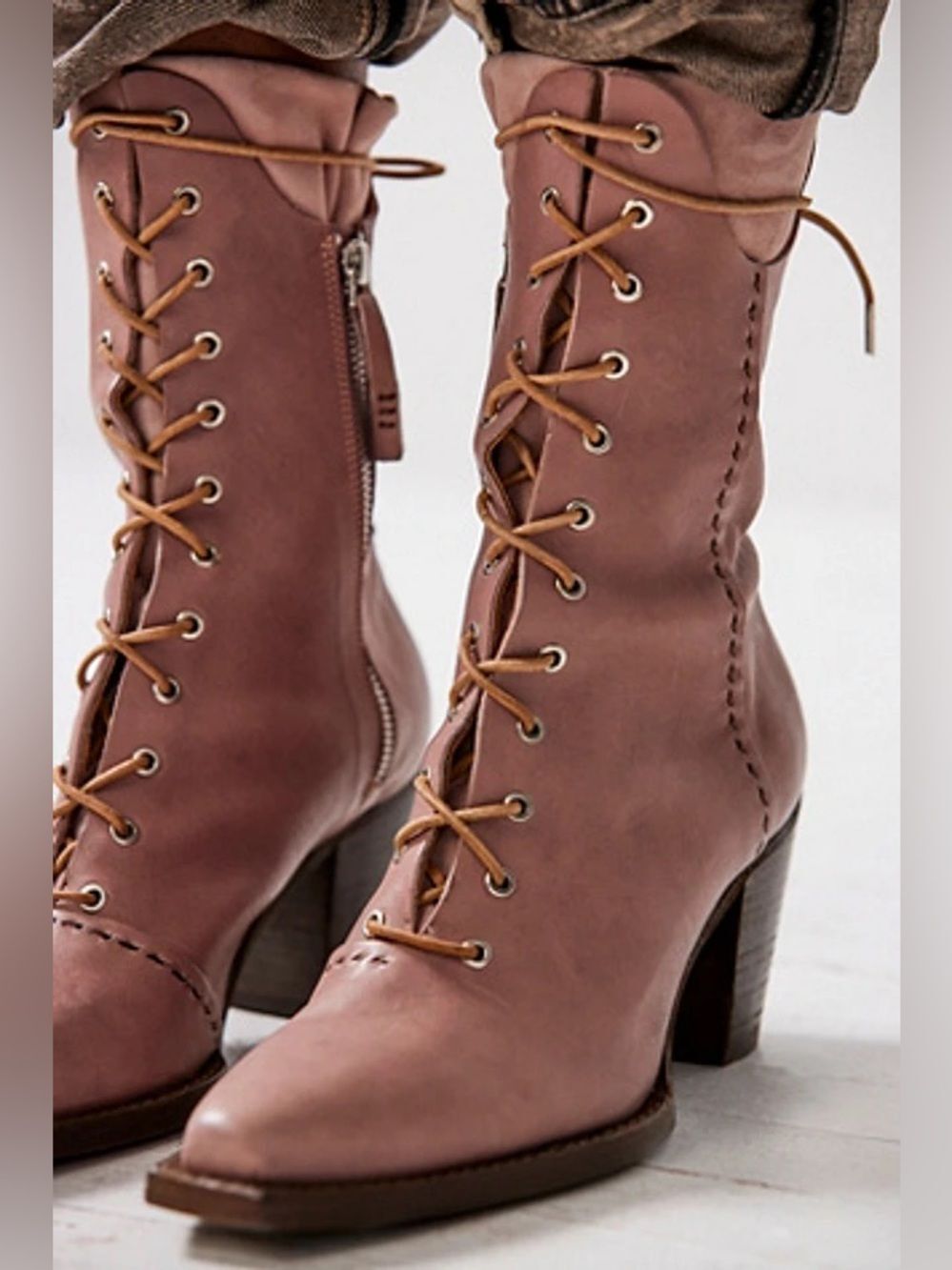 New Free People x We The Free Canyon Lace Up Boots in Princeton Size 9